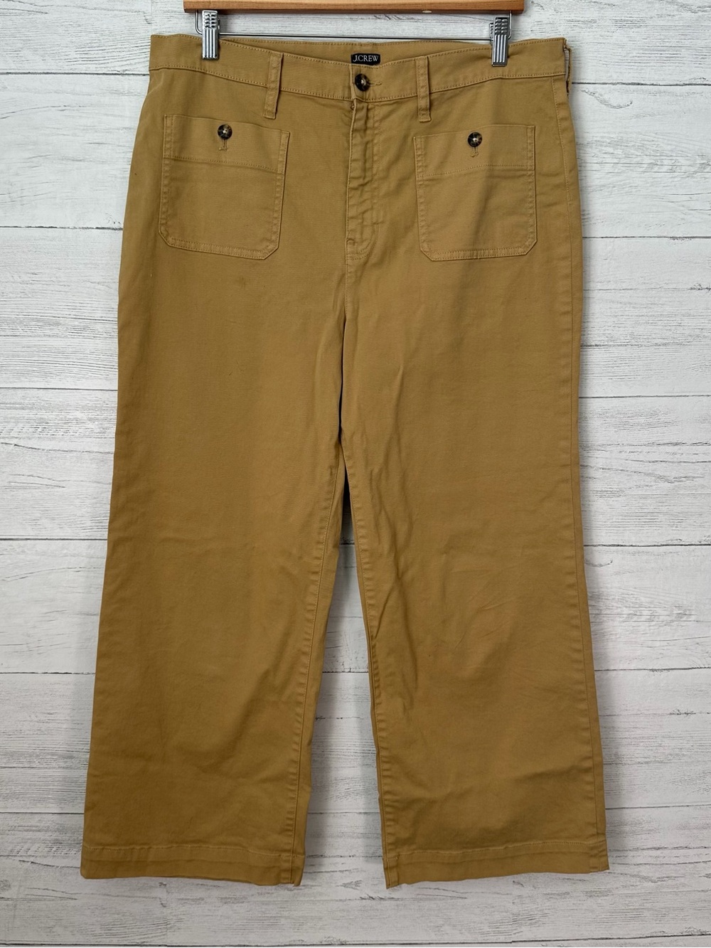 J. Crew Tan wide leg pants size 32